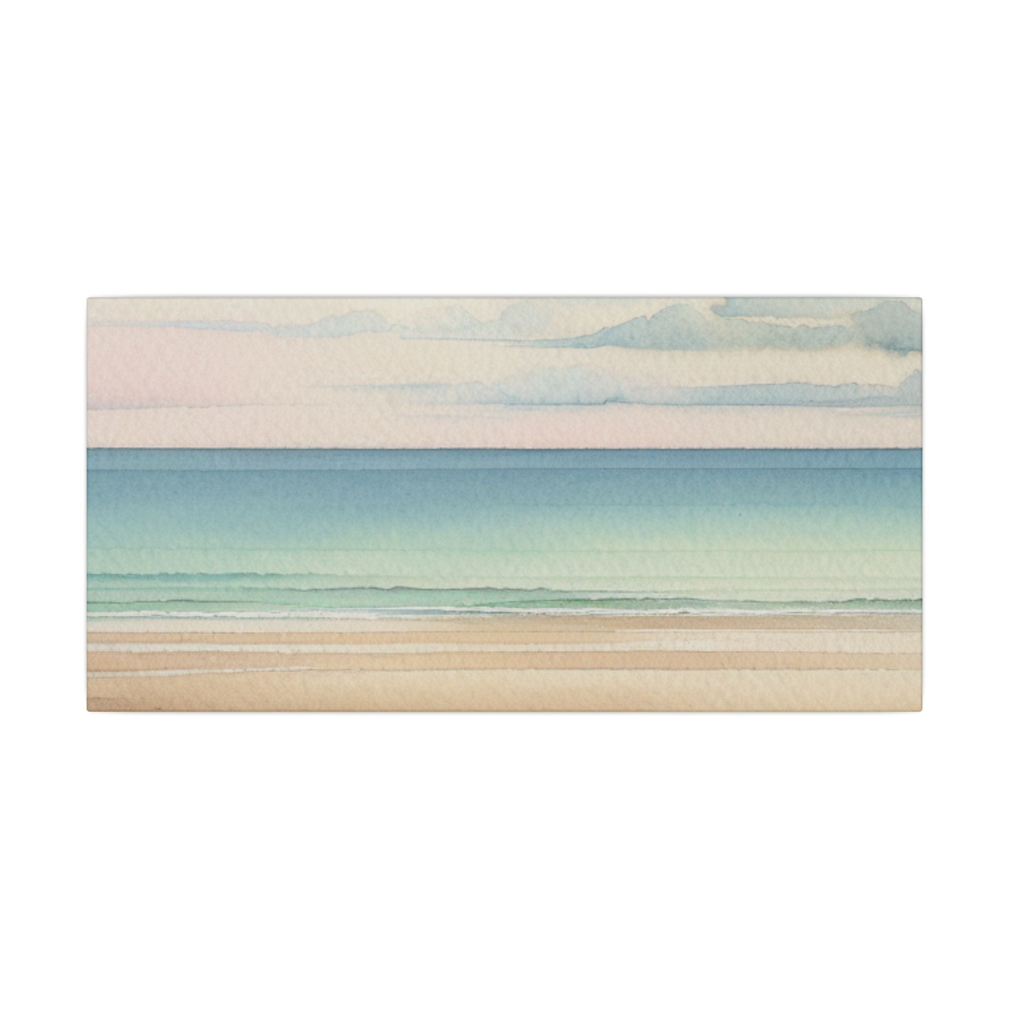 Sunset Serenity: An Ocean Beach Canvas Painting Coastal Wall Art Canvas