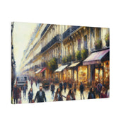 Parisian Brushstroke Symphony French Street Painting Canvas