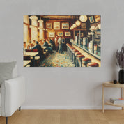 Rustic Americana Wall Art Diner Painting Canvas