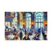 Espresso Dream Drips Formal European Cafe Artwork Canvas