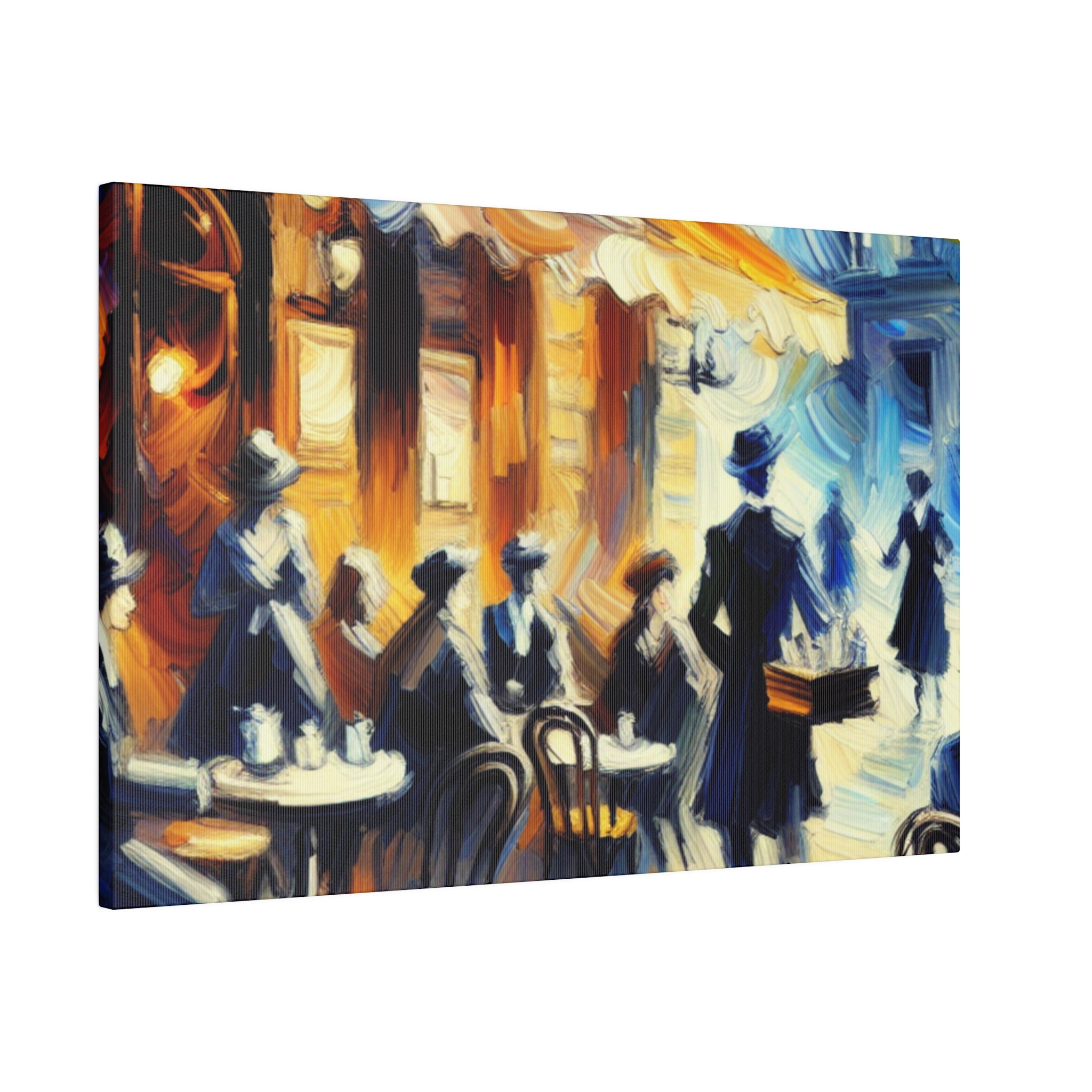 Espresso Serenity Blend Street Cafe Artwork Canvas