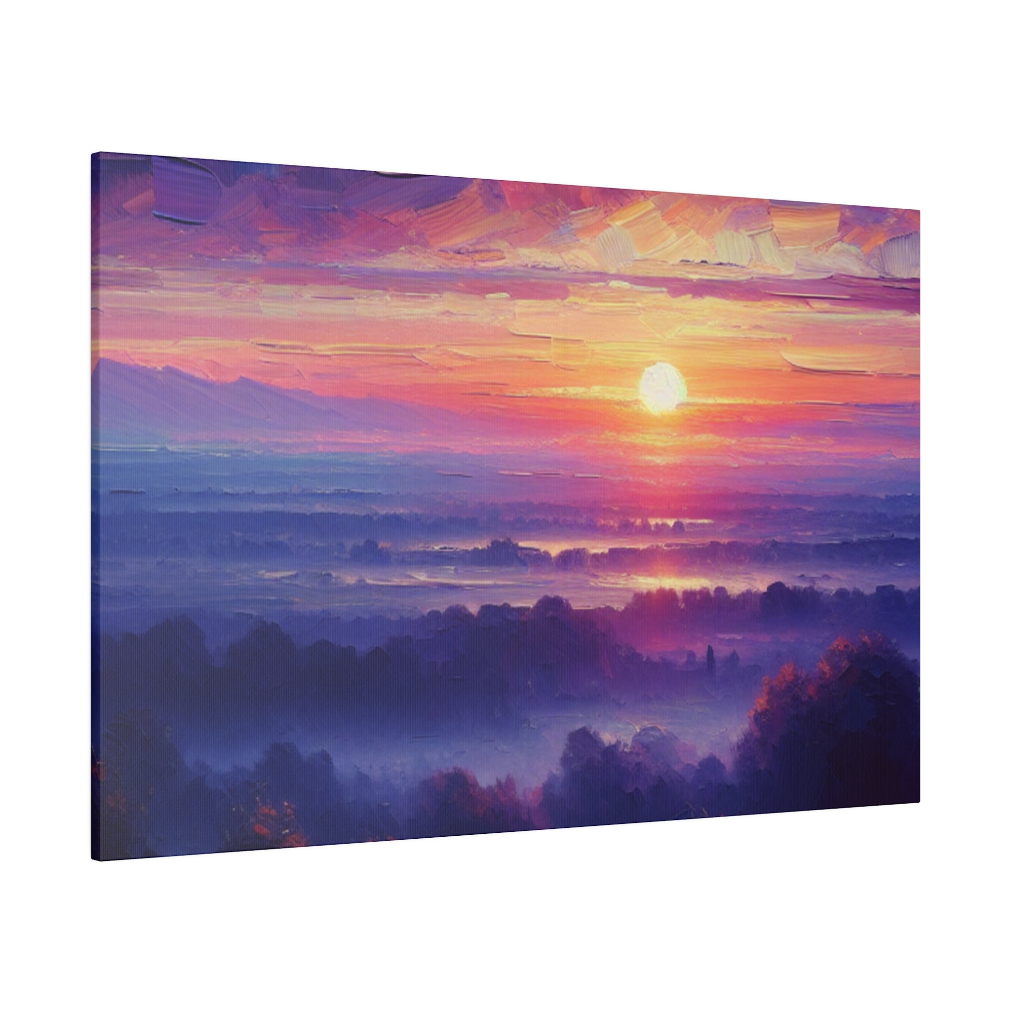 Dawn's Morning Dew Sunrise Painting Canvas