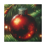 Red Christmas Ornament Canvas