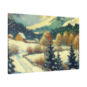 An Impressionist Viewpoint Rural Winter Painting Canvas