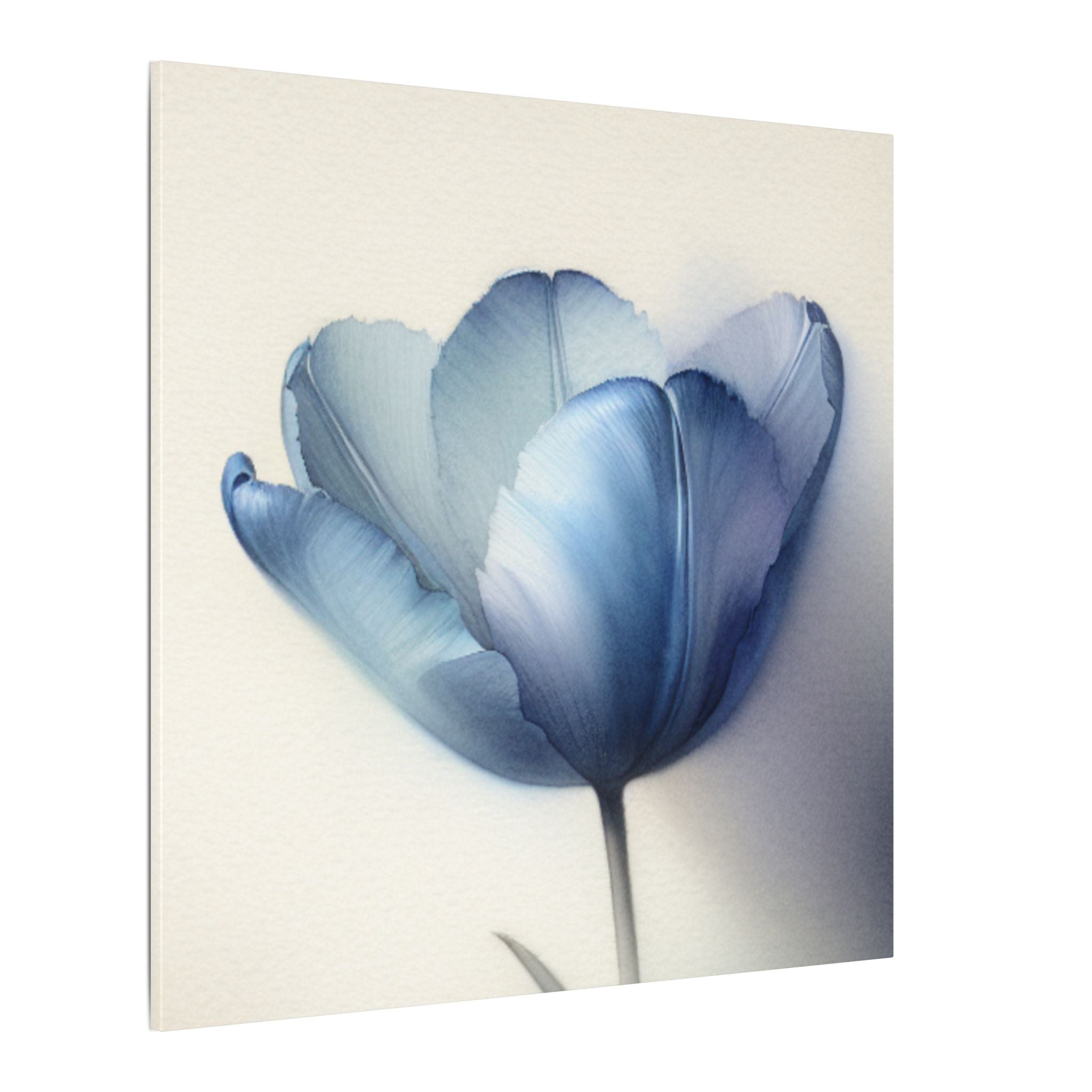 Blue Tulip Watercolor Canvas