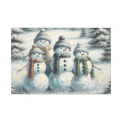 Snowman Family Winter Canvas