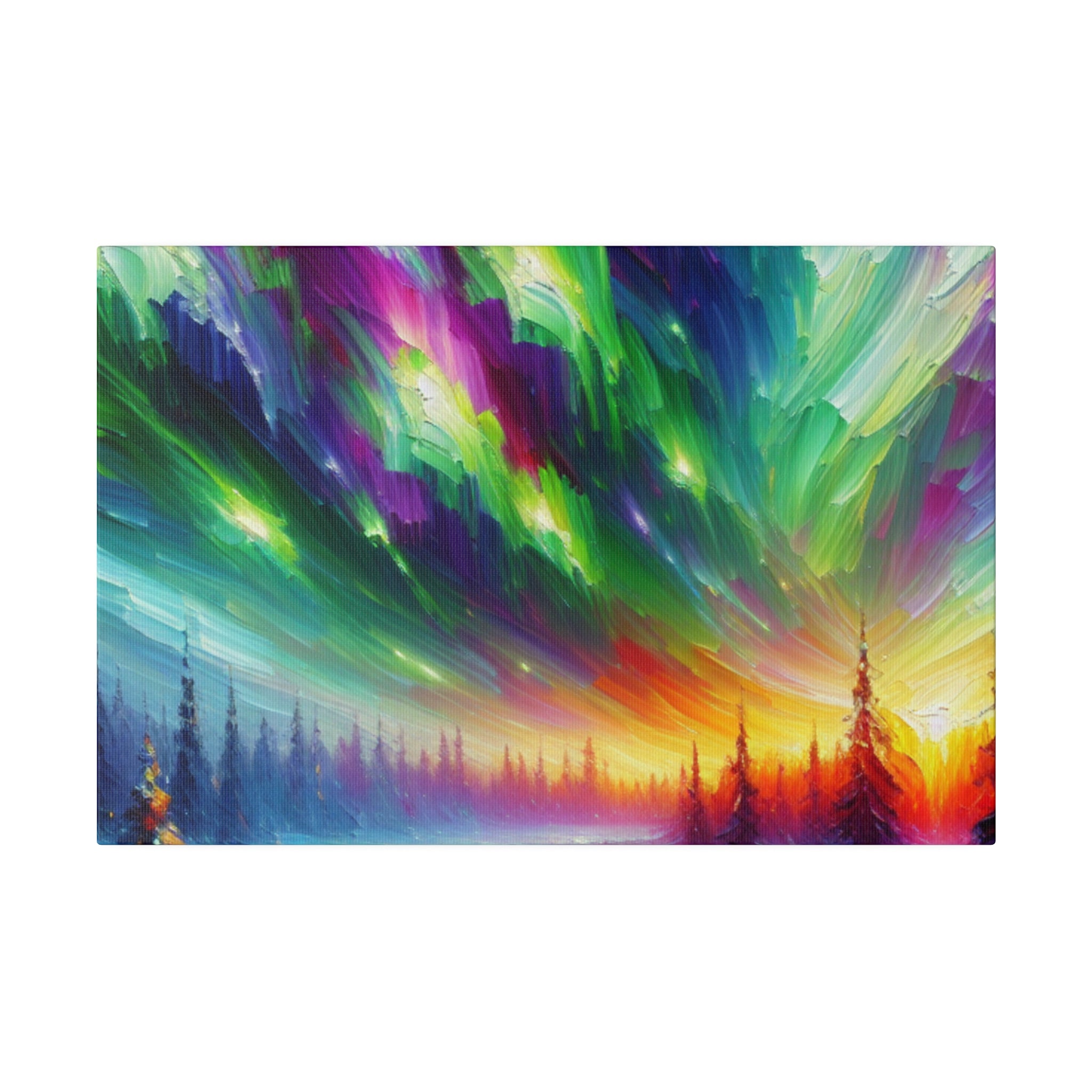 Aurora Ice Caps Northern Lights Painting Canvas