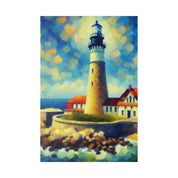 Harbor Beacon Dream Coastal Wall Art Lighthouse Painting Canvas