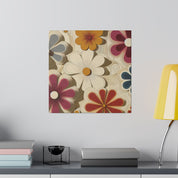 Blooming Rhapsody Floral Wall Art 70s Artwork Canvas