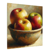 Apples in Rustic Bowl Canvas