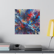 Abstract Expressionist Multicolor Splatter Wall Art Canvas