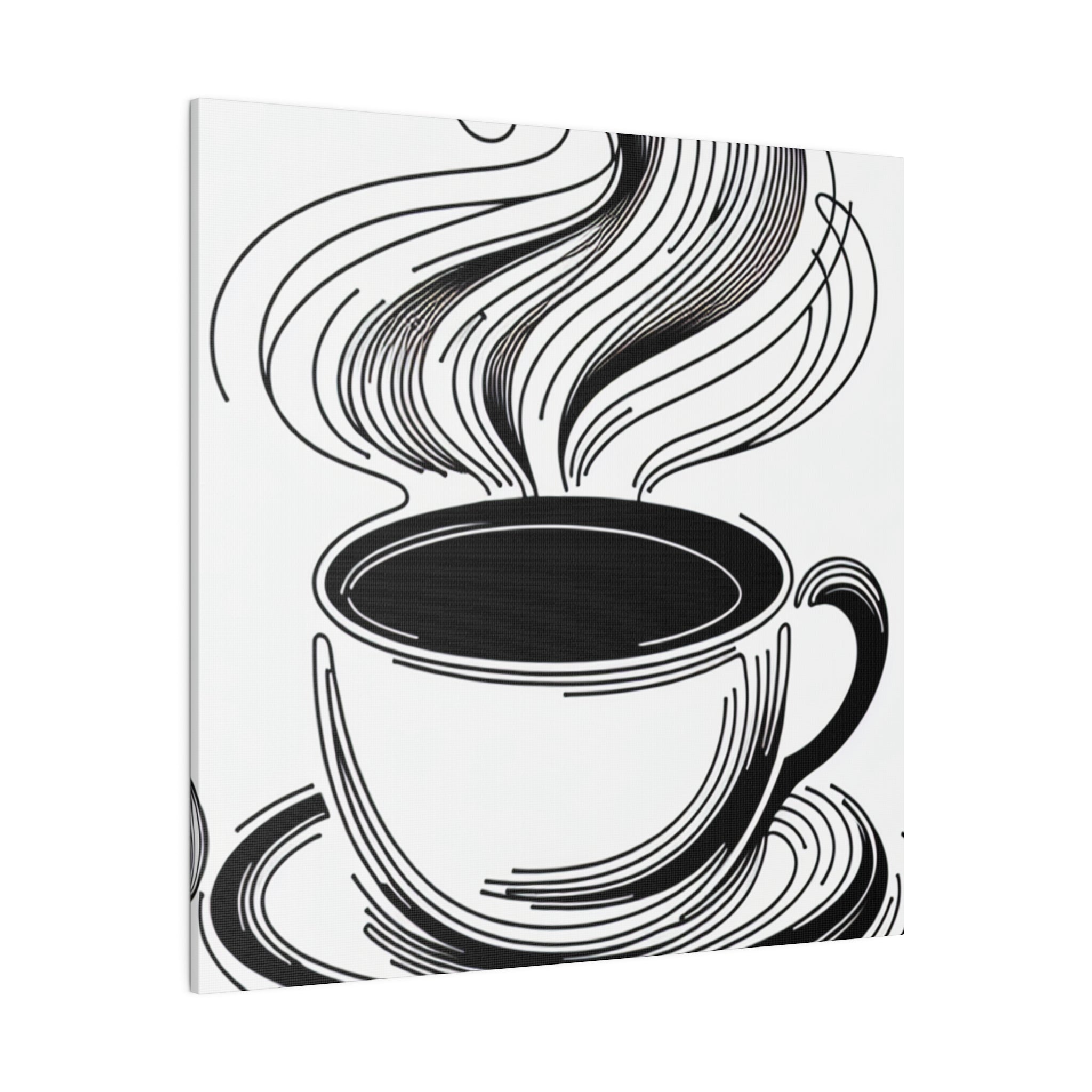 Minimalist Awakening The Essence of Coffee Art Coffee Art Canvas