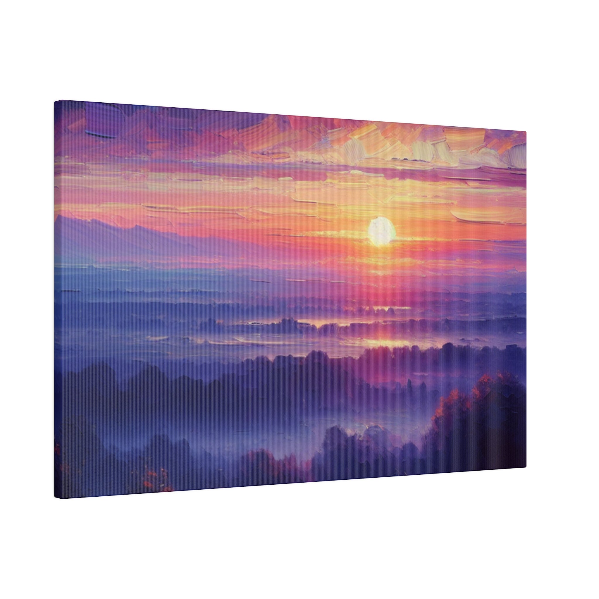 Dawn's Morning Dew Sunrise Painting Canvas