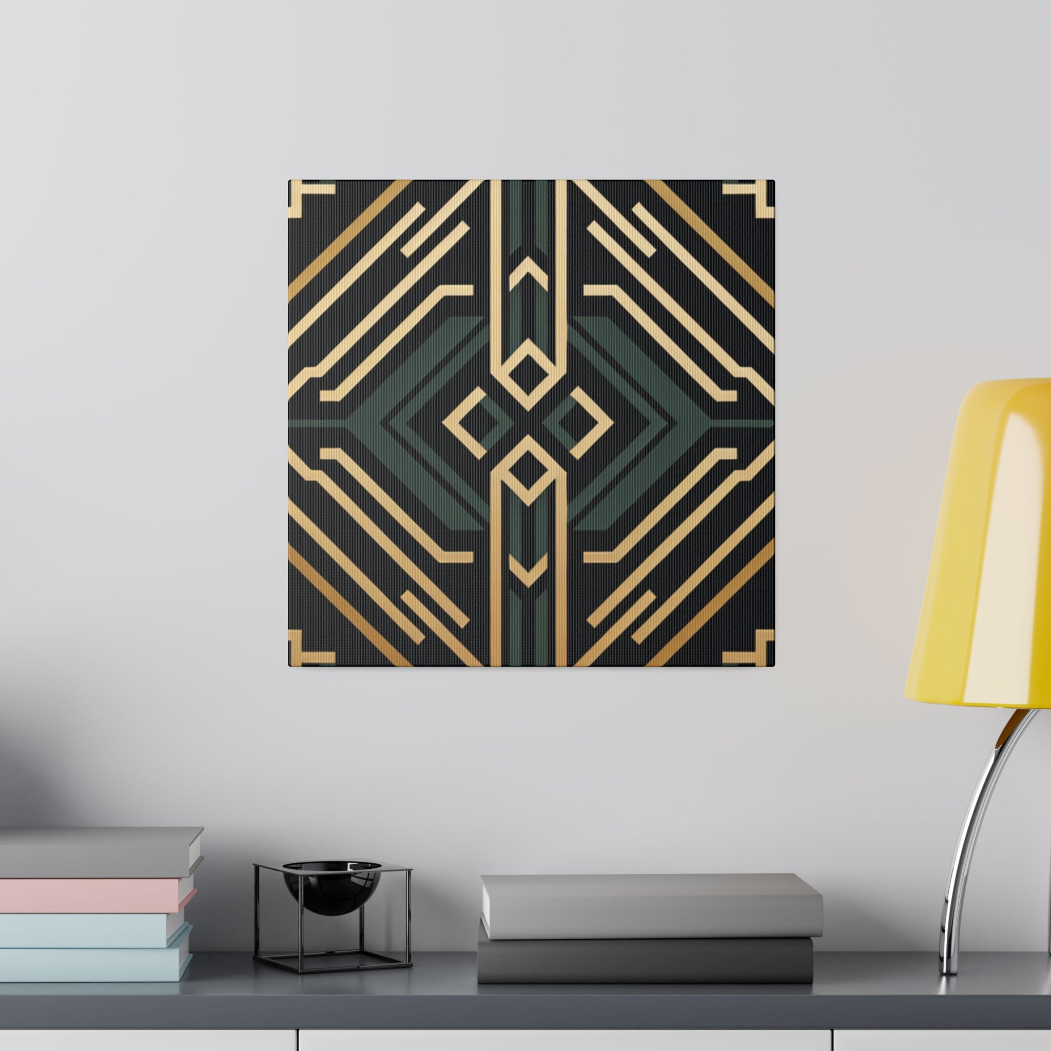 Deco Charm Elegance Pattern Art Deco Wall Art Canvas