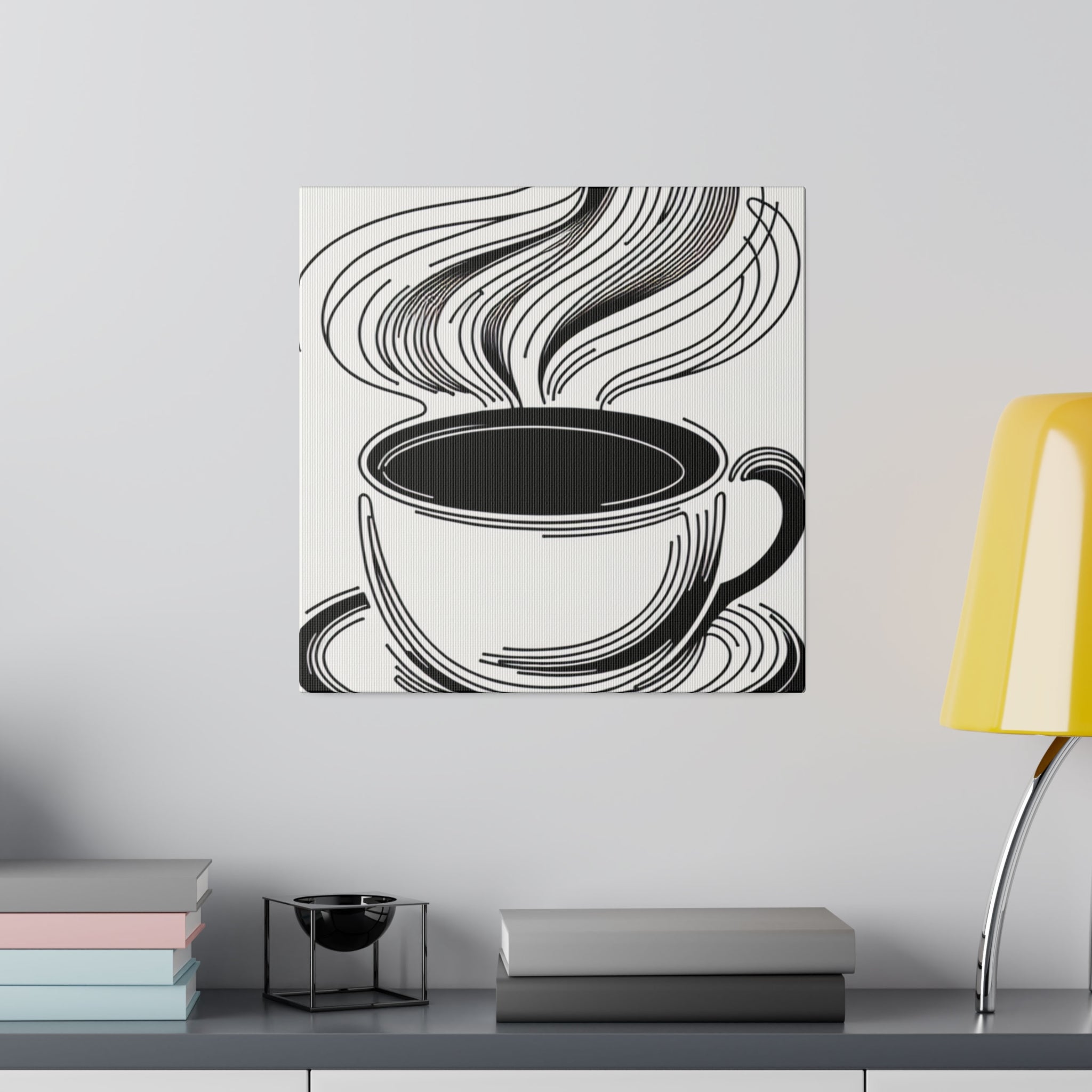 Minimalist Awakening The Essence of Coffee Art Coffee Art Canvas