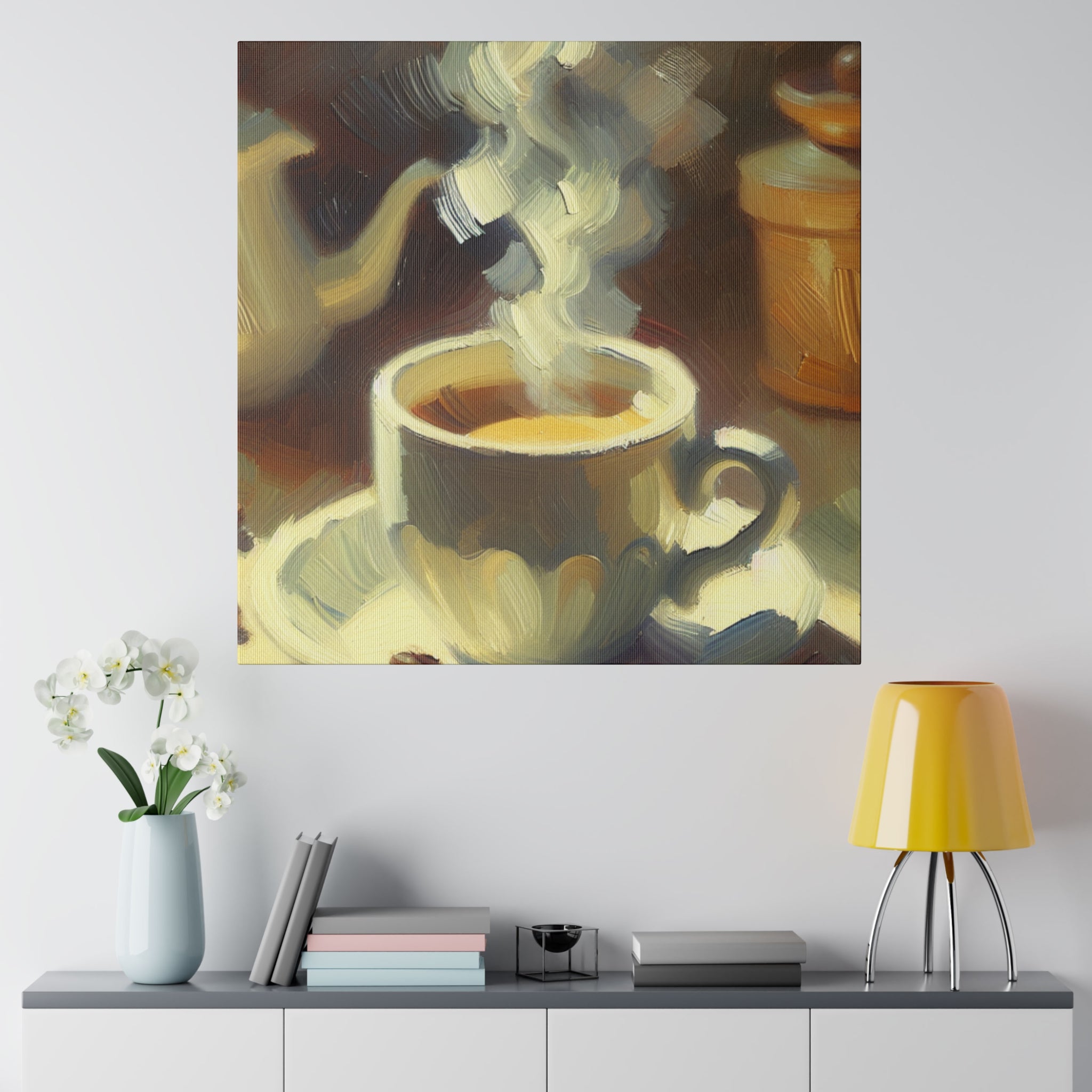 Impressionist Coffee Artwork Coffee Painting Canvas