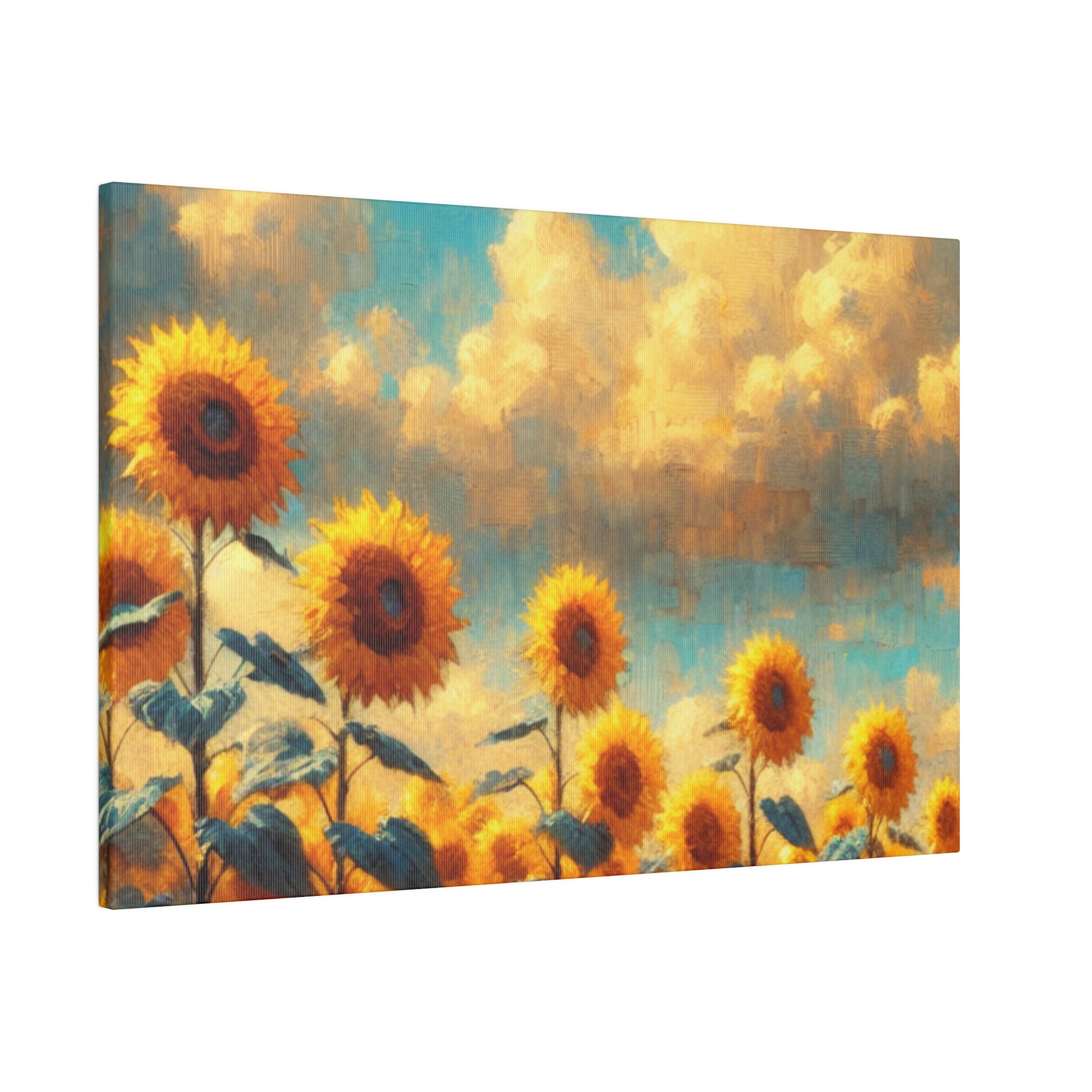 Sunflower Field Floral Wall Art Sunflower Painting Canvas