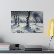 Whispers of Winter Past Vintage Snowscape Winter Painting Canvas