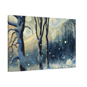 Vintage Snowscape Vision Winter Painting Canvas