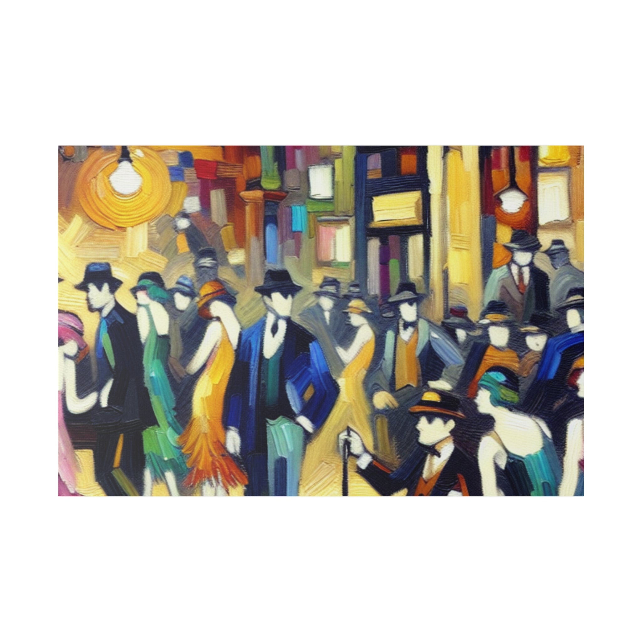 Bar Painting | Speakeasy 1920s Party Scene | Home Bar Decor Canvas