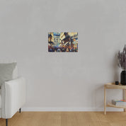 Chromatic Urban Symphony French Street Painting Canvas