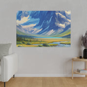 Peaks In Daylight Mountain Landscape Painting Canvas