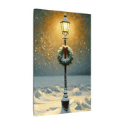 Winter Night Christmas Lamp Canvas