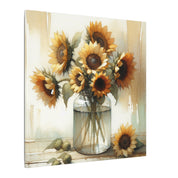 Sunflowers in Whitewash Canvas
