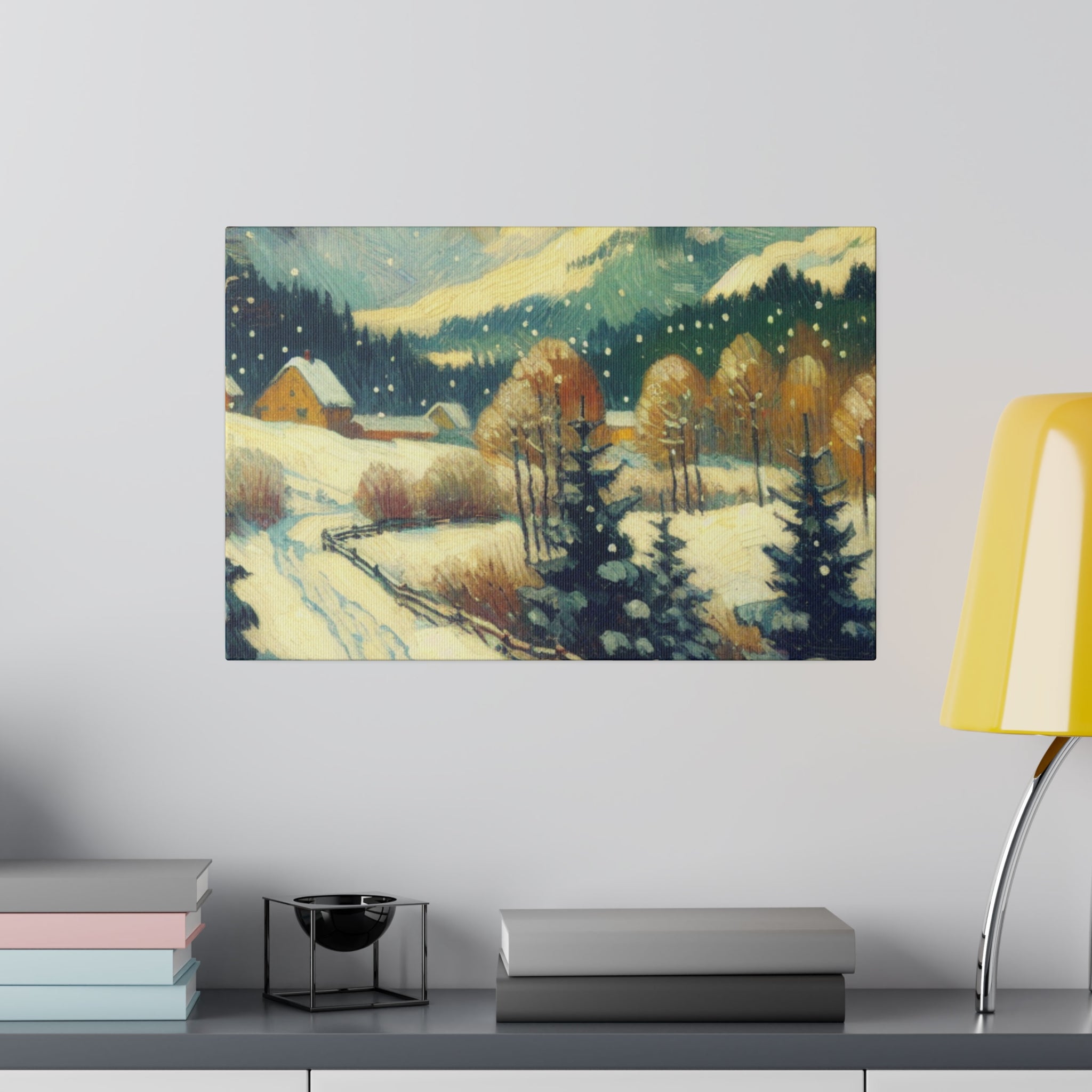 An Impressionist Viewpoint Rural Winter Painting Canvas