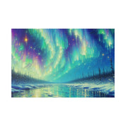 Aurora Winter Dreams Northern Lights Painting Canvas