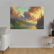 Serene Lakeside Whisper Lake Painting Canvas