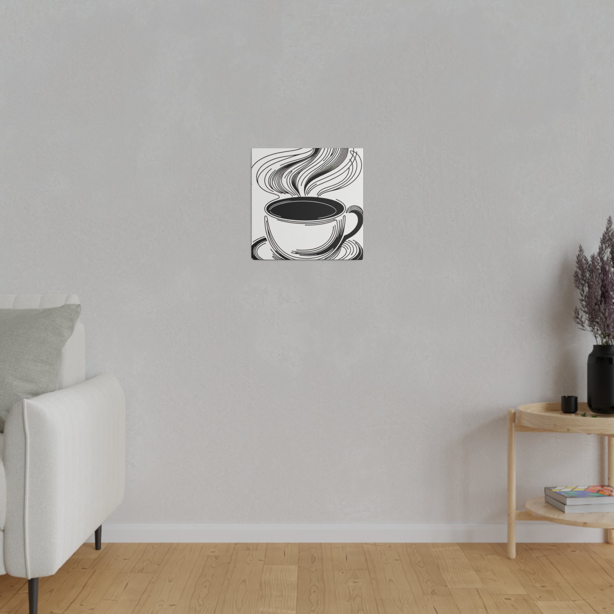 Minimalist Awakening The Essence of Coffee Art Coffee Art Canvas