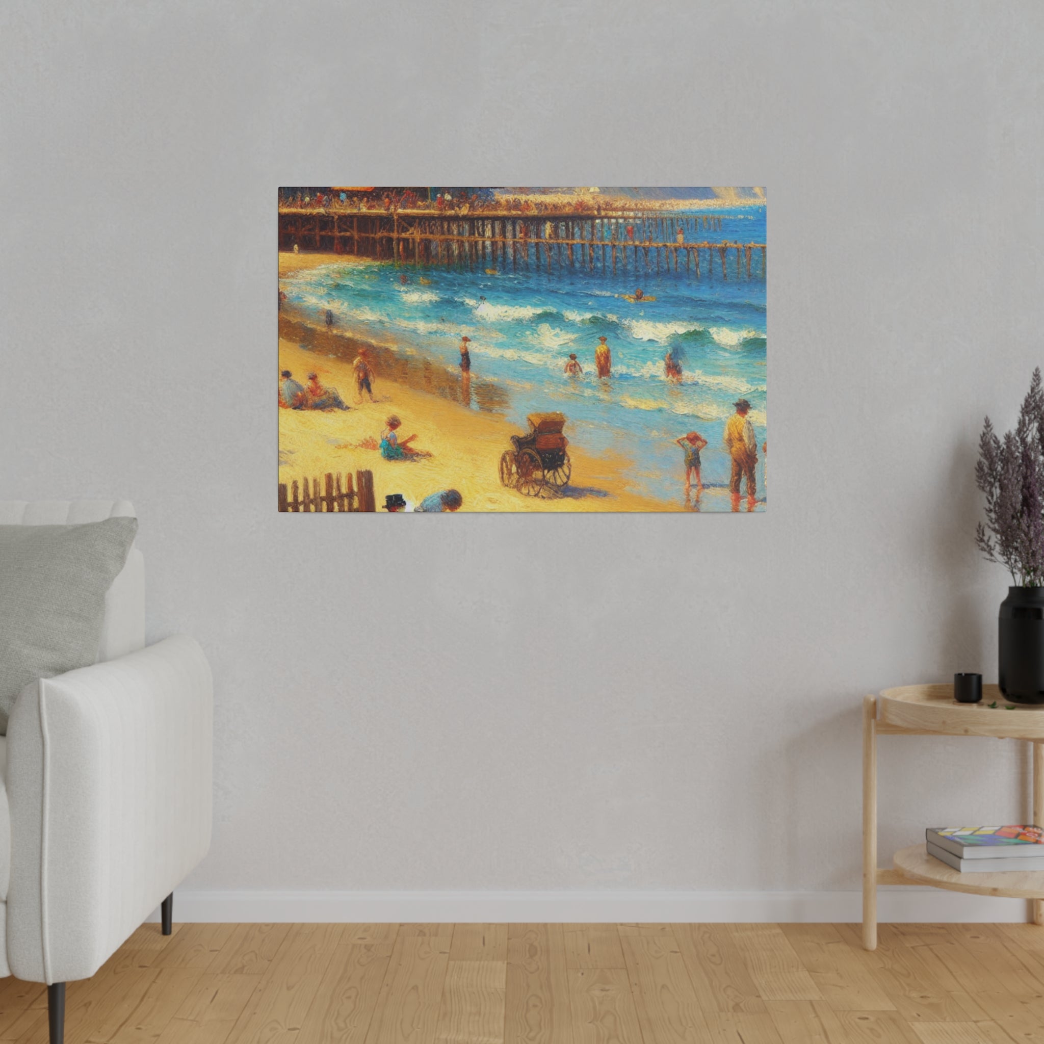 Summer Beach Mornings Coastal Beach Painting Canvas