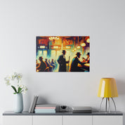 Jazz Revival 1920 Gentlemen's Club Retro Speakeasy Bar Art Canvas