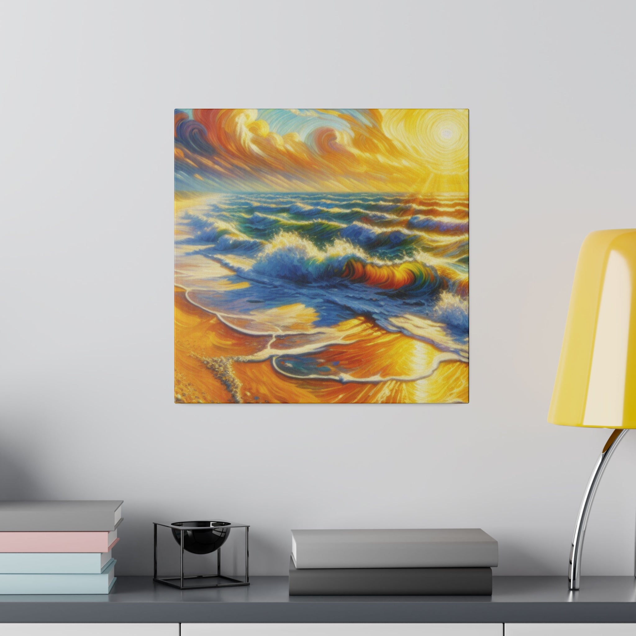 Vibrant Coastal Impressions Beach Painting Canvas