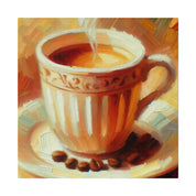 Impressionist Morning Brew Coffee Art Painting Coffee Painting Canvas