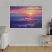 Dawn's Morning Dew Sunrise Painting Canvas