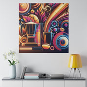 Art Deco Cafe Coffee Shop Decor Canvas