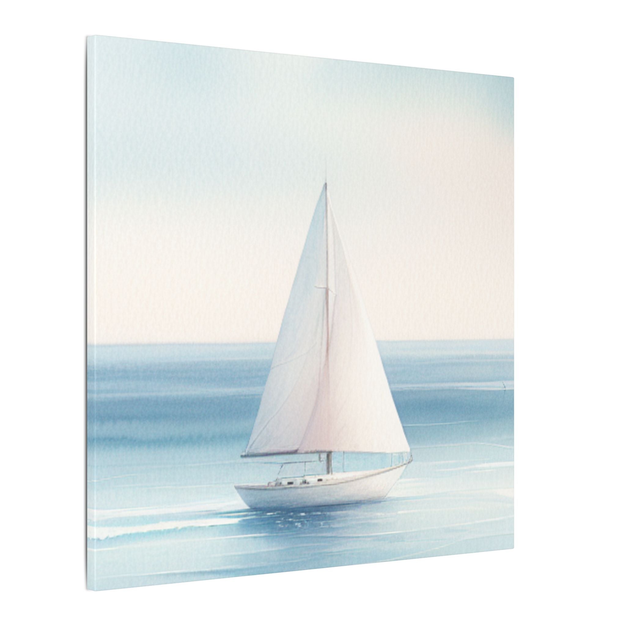 Sailboat in Blue Waters Canvas