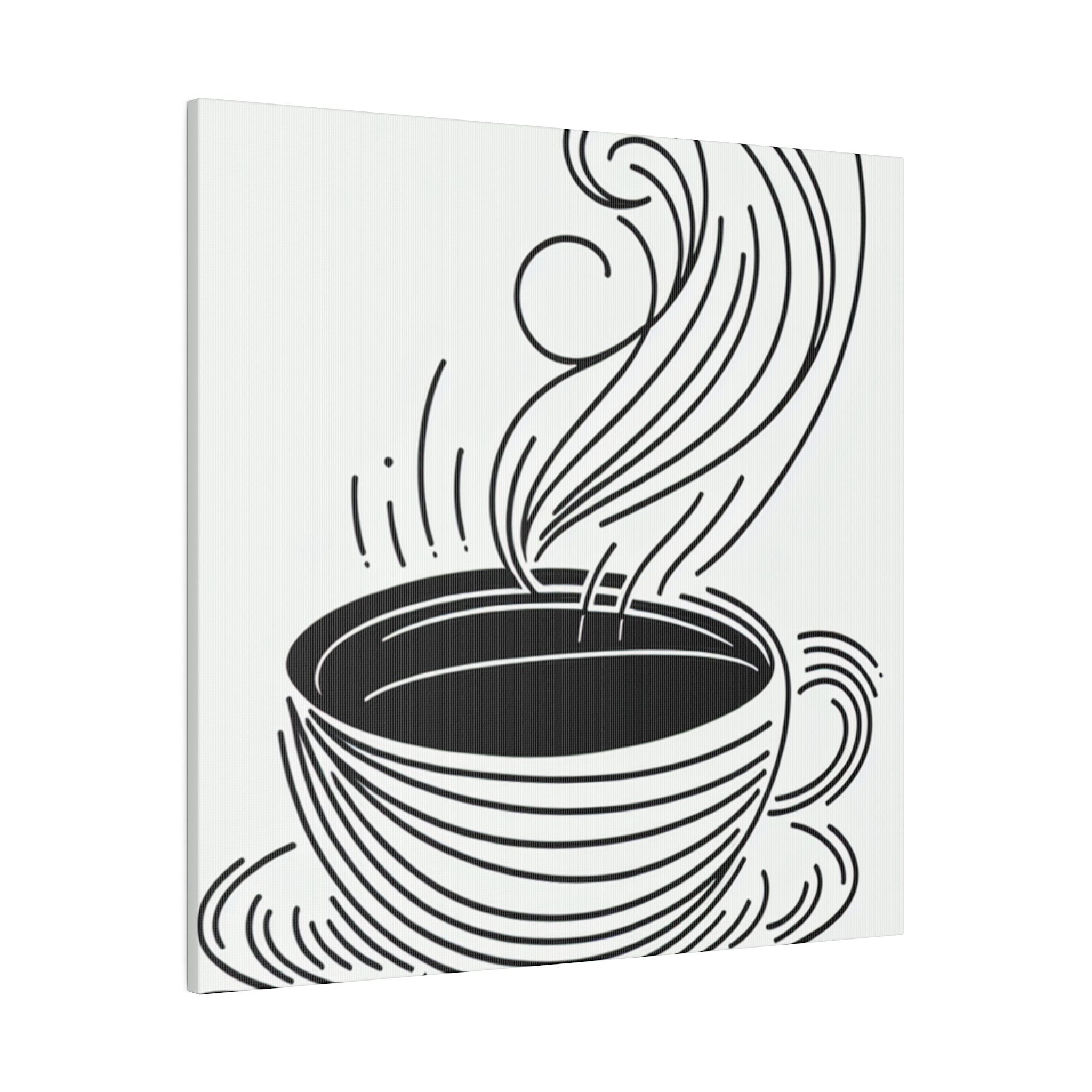 Espresso Essence Minimalist Coffee Art Canvas