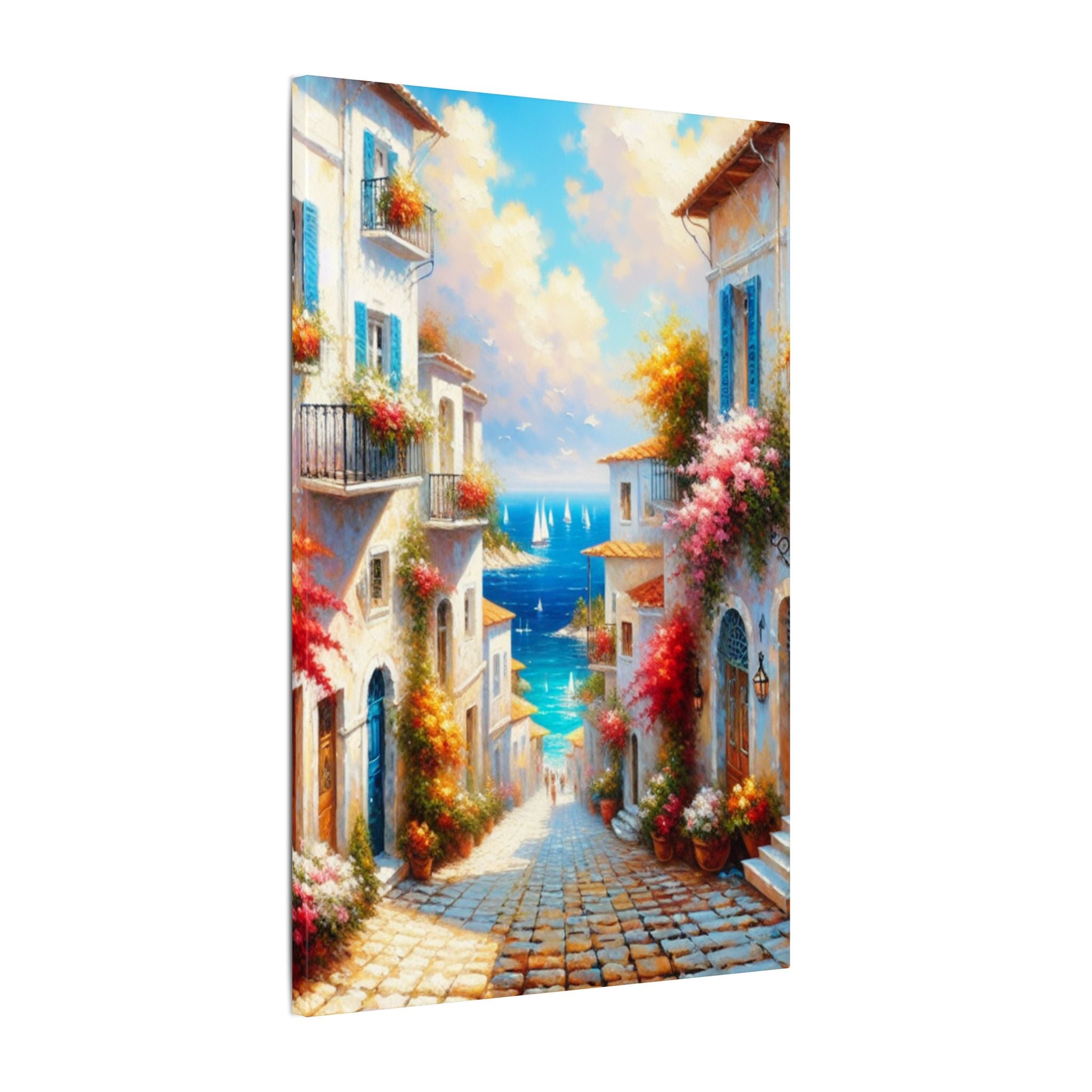 Mediterranean Village Walkway Canvas