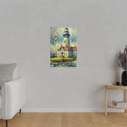 Beacon Of Light Coastal Wall Art Lighthouse Painting Canvas