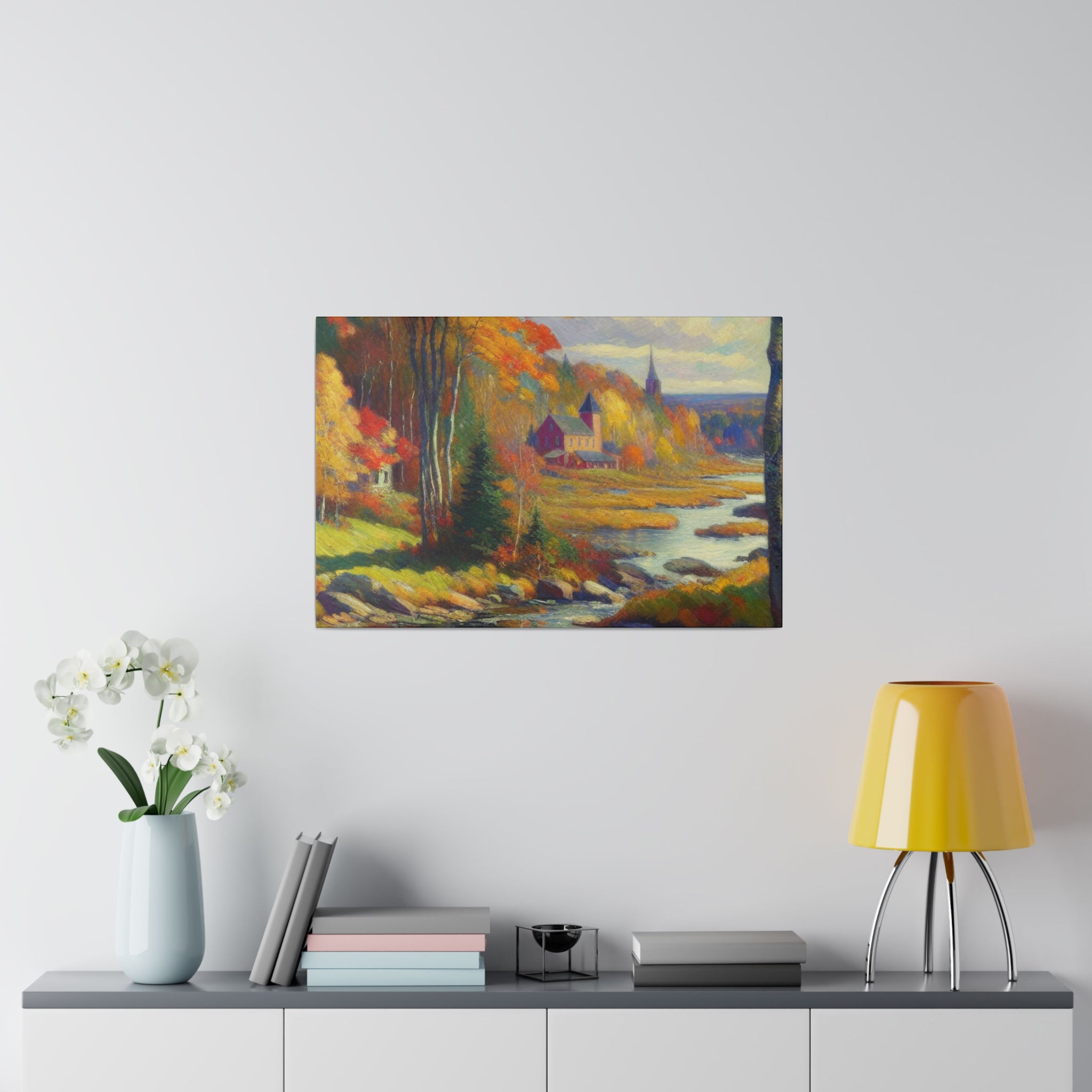 Autumn Whisper Symphony Fall Painting Canvas