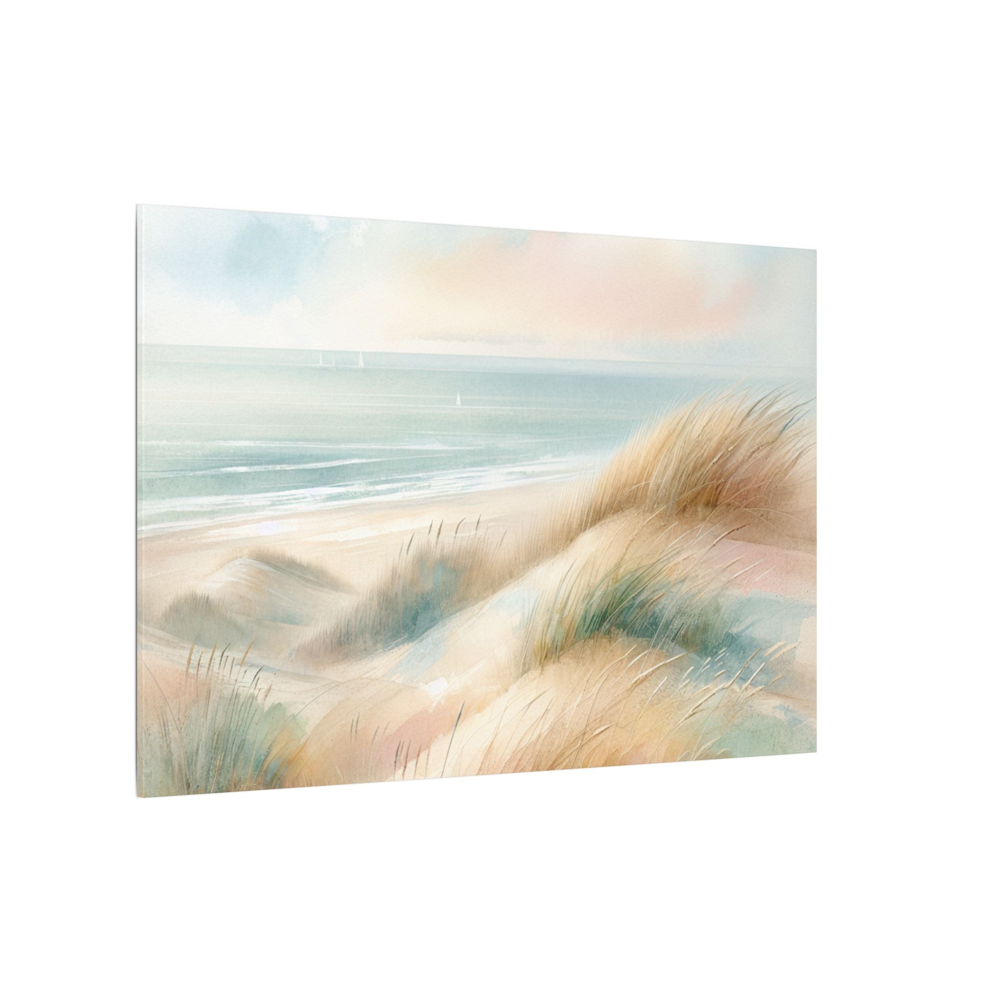 Coastal Sand Dune Watercolor Canvas