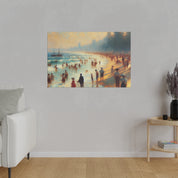 Sunday Seashore Reverie Beach Painting Canvas