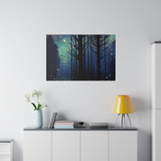 Firefly Glow Night Forest Painting Canvas