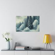 Winter Symphony in Vintage Hues Winter Painting Canvas