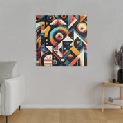 Kaleidoscopic Symphony of Shapes Geometric Painting Canvas