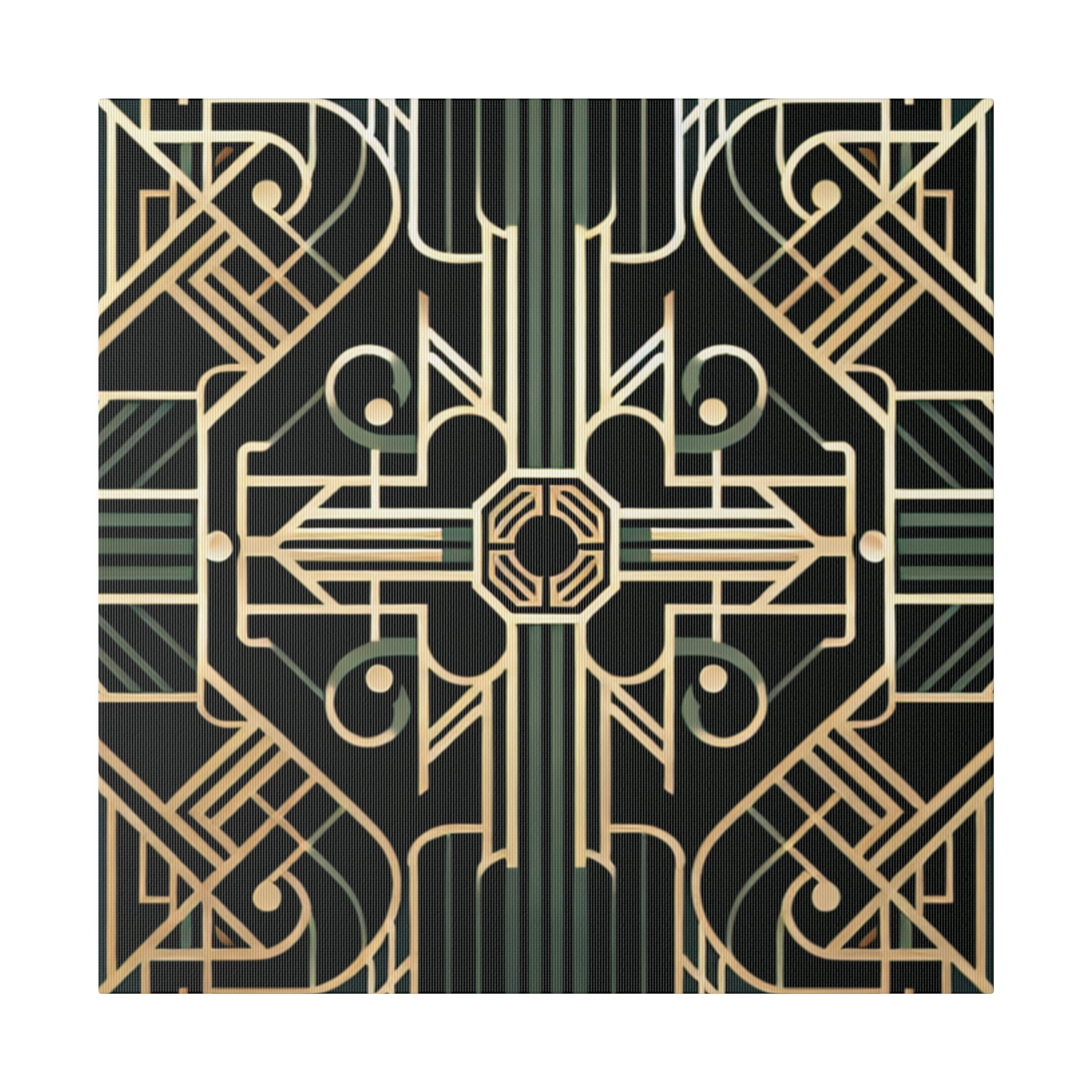 Deco Distinction Elegance Pattern Art Deco Wall Art Canvas