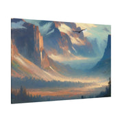 Majestic Swirl Mountain Landscape Painting Canvas